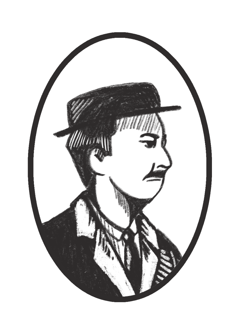 Portrait of Lafcadio Hearn (Koizumi Yakumo), Greek-Irish writer who became a Japanese citizen